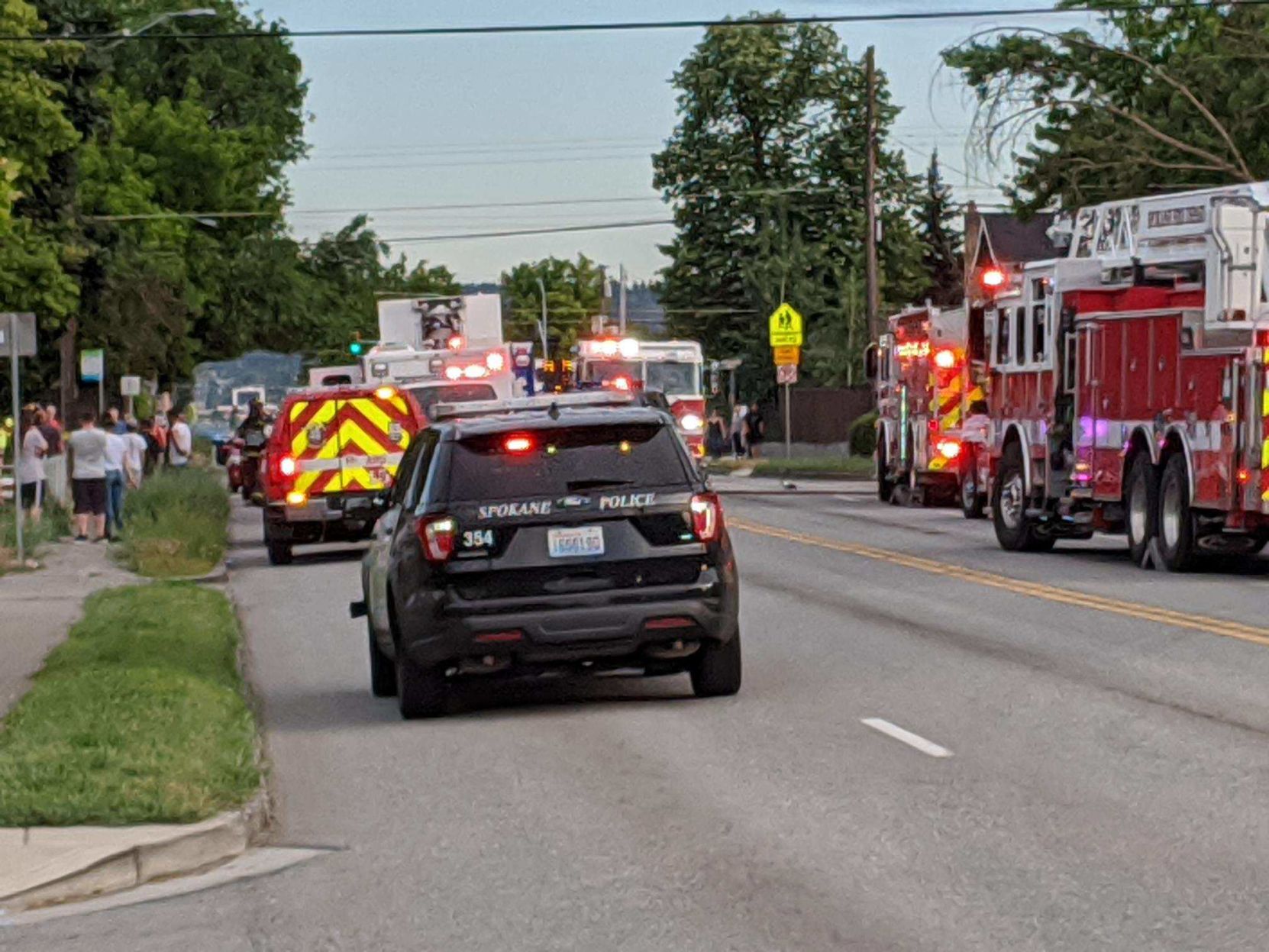 Car and motorcycle involved in a crash near Nevada and Lacrosse
